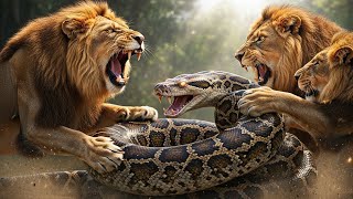 "Lions vs Giant Python | Most Intense Jungle Battle Ever!"