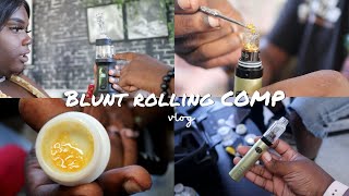 Blunt rolling competition ! BTW I LOST | by 2 seconds |trying new E-RIGS