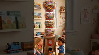 Giant Gumball Machine! 🍬 #shorts #animation #kids #cartoon #cartoonshorts #kidsvideo #kidslearning