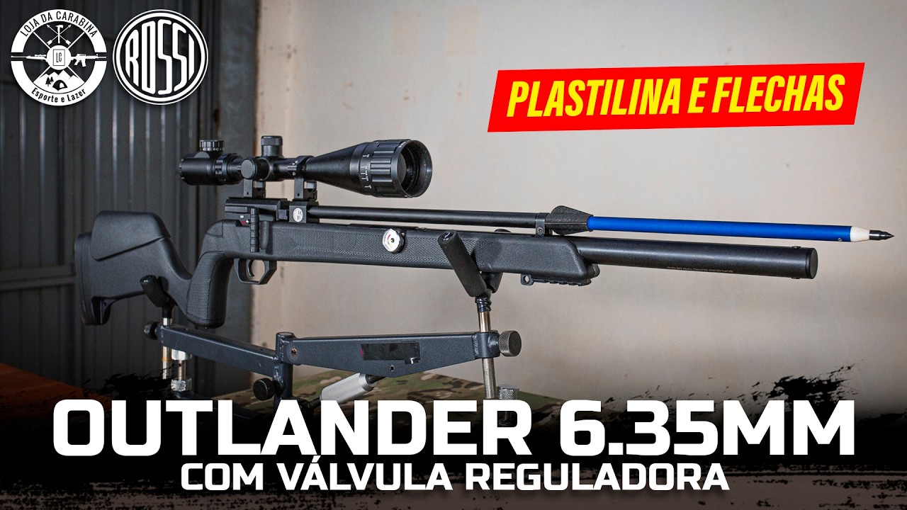 POTÊNCIA E FLECHAS! Rossi Outlander Black 6.35mm Com VÁLVULA REGULADORA