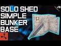 Rust Base Design - Solo Shed - An EASY Bunker Design w/ 13+ Large Boxes