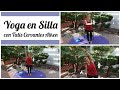 Yoga en Silla con Tatis!  Practica Yoga usando un plato y una banda elástica