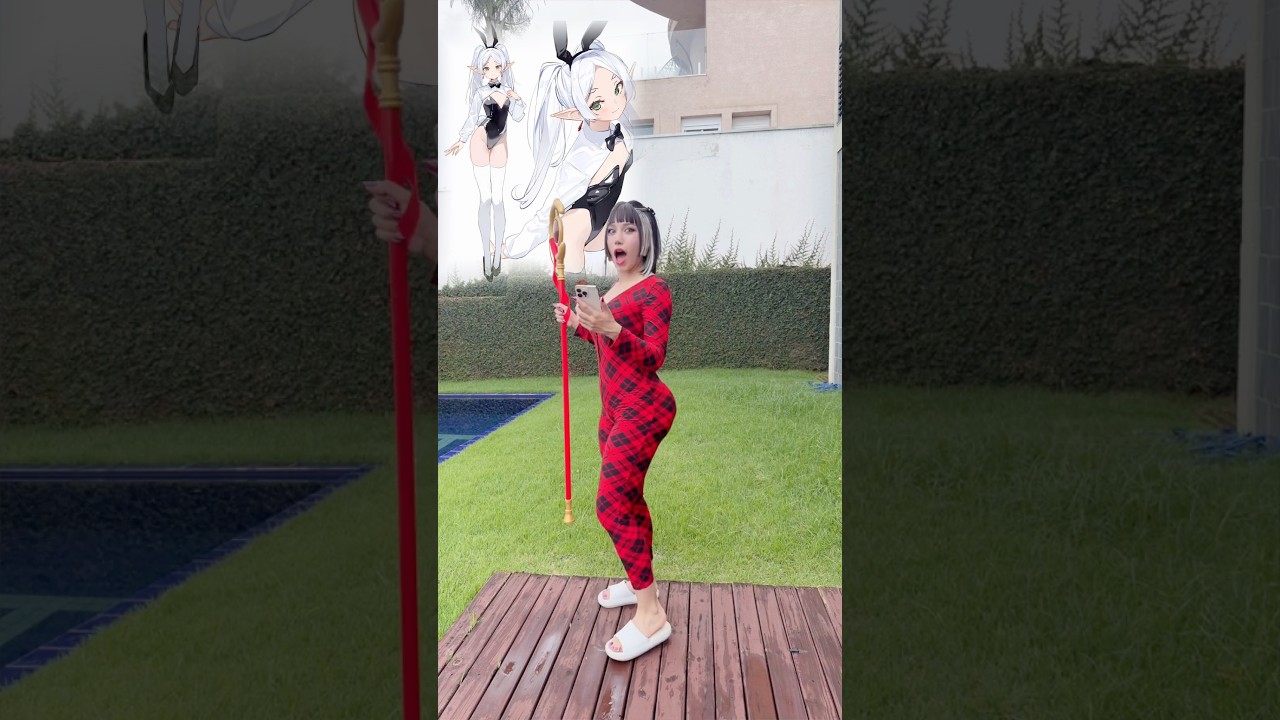 Frieren but make it BUNNY asf 😜 #anime #cosplay #youtubeshorts