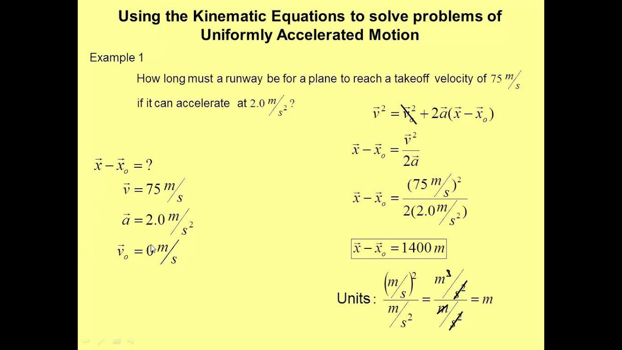 uniformly accelerated motion problem solving