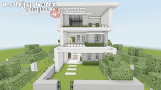 tutorial cara membuat rumah modern 3 tingkat aesthetic°•🕊||Minecraft