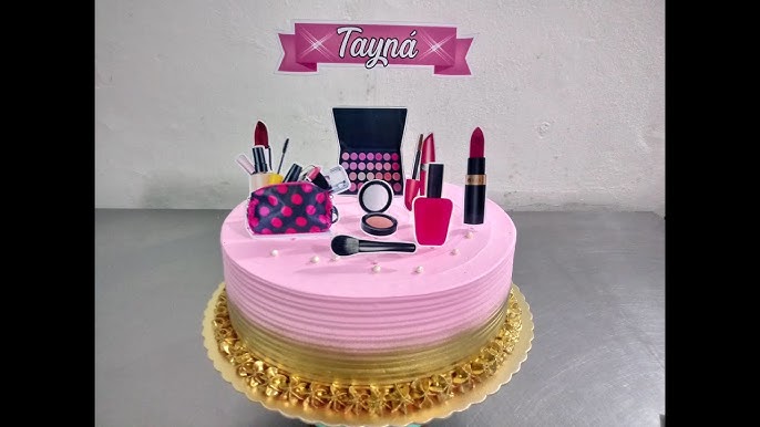 GLOW CAKE MALETA DE MAQUIAGEM  BOLO COM GLITTER TENDÊNCIA 