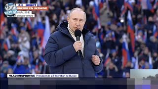 Guerre En Ukraine: Déclaration De Vladimir Poutine Au Stade Luzhniki (Russie)