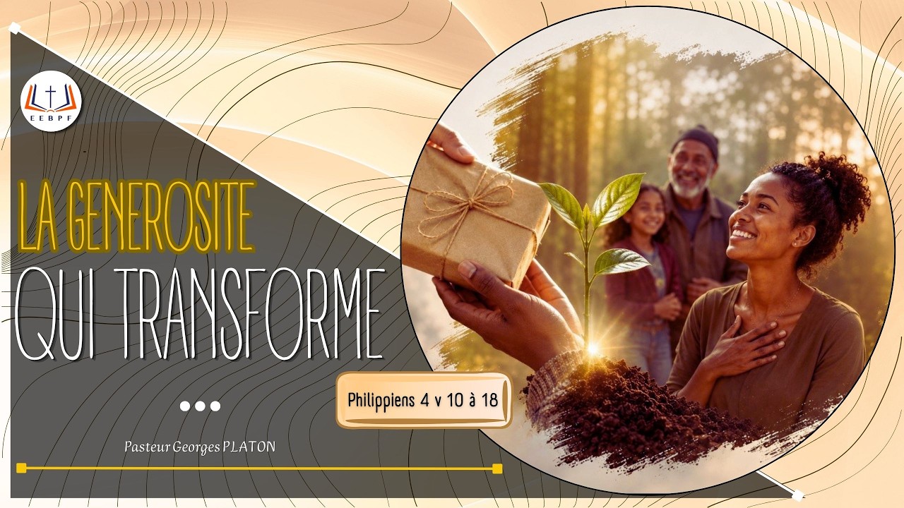 ETUDE BIBLIQUE - LA GENEROSITE QUI TRANSFORME : Pas une question d'argent mais de communion, de dons