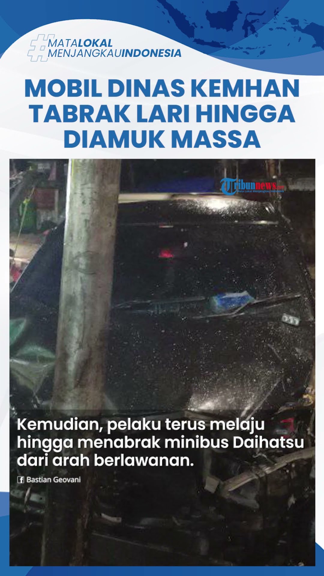 Detik-detik Mobil Dinas Kemnhan Diamuk Massa seusai Tabrak Lari di Palmerah, 5 Korban Luka Parah