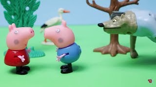 Peppa Pig Em Os Três Porquinhos E O Lobo Mau Bonecos Animados