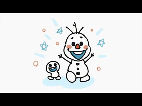 アナ雪のオラフとスノーギース Frozen Olaf And Snowgies 簡単かわいいイラストレッスン49 家で一緒にやってみよう Youtube