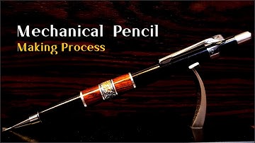 The process of making a mechanical pencil [ mpingo, cocobolo, silver, gold ]