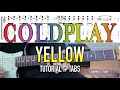Yellow  coldplay lead guitar lesson  tab w guitar solo