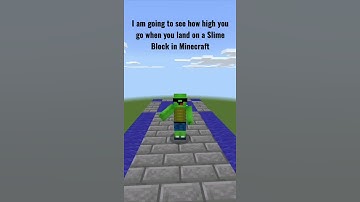How High Do You Bounce When You Land on a Slime Block in Minecraft #shorts