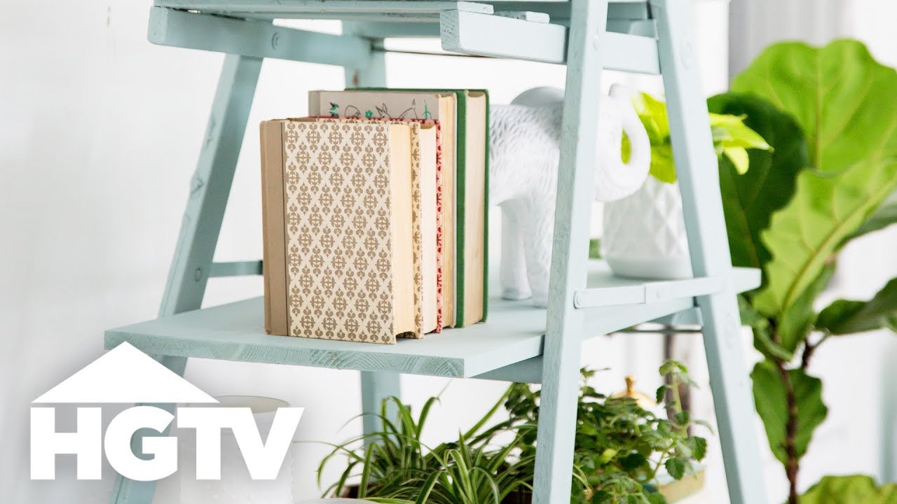 Turn An Old Ladder Into A Stylish Shelf Hgtv Happy Youtube