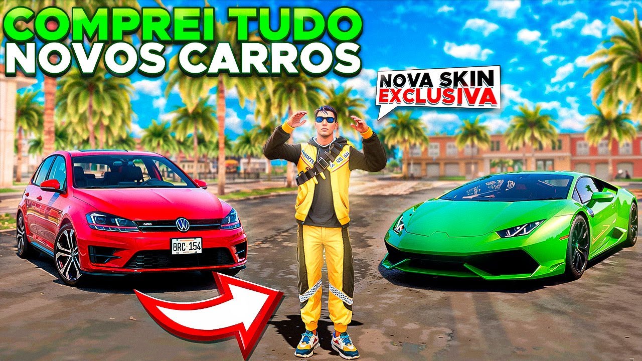 COMPREI OS NOVOS CARROS E SKIN DA ATUALIZAÇÃO NO RIO RISE - YouTube