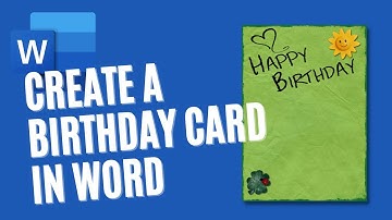 How to Design a Birthday Card in Word | Birthday Template Design