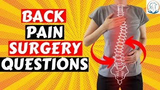 40 Questions to Ask Your Surgeon Before Back Surgery