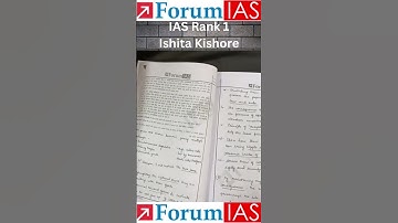 Ishita Kishore IAS Rank 1 | MGP Answer sheet |ForumIAS #viral #shorts #iasrank1 #ishitakishore #upsc