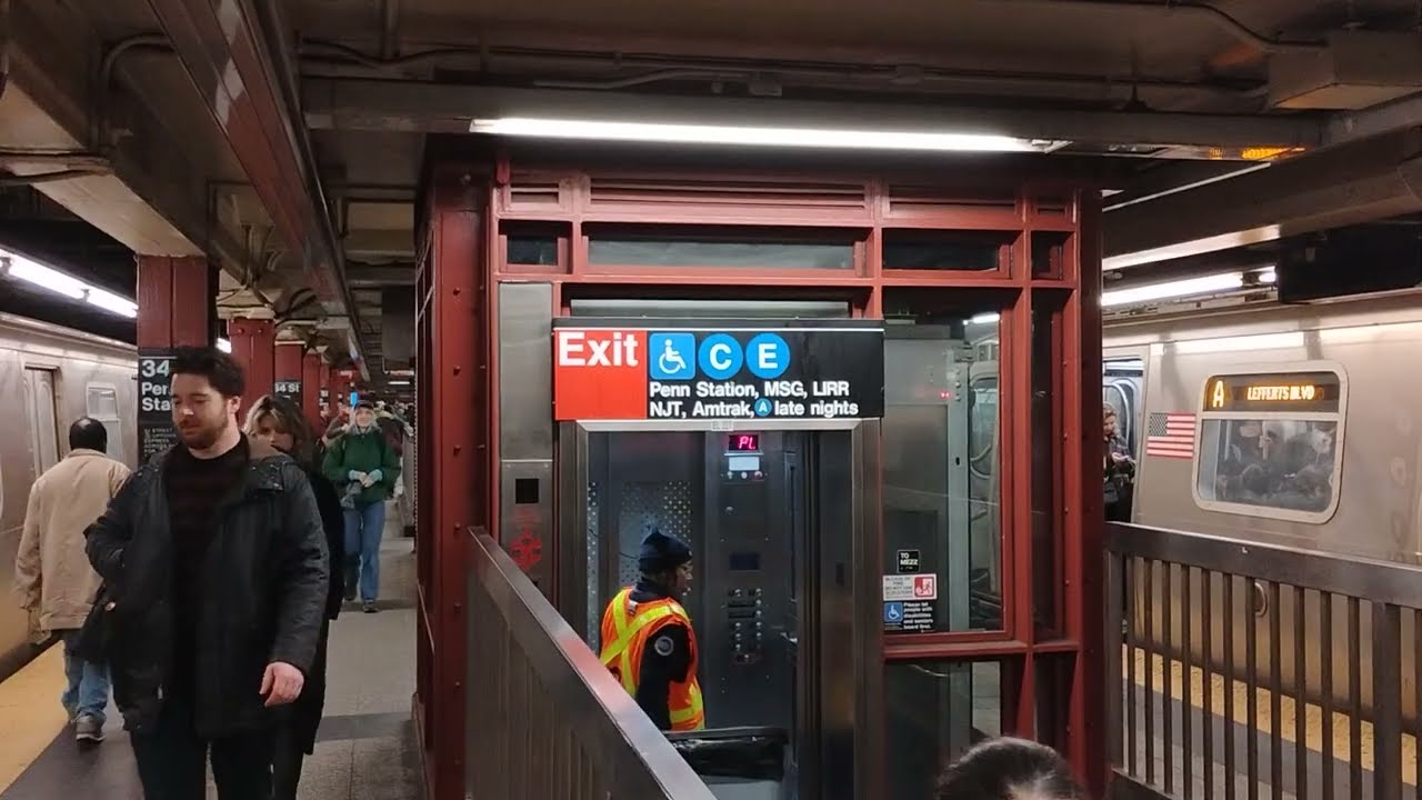 R179 #3287 (A) leaving 34 Street - Penn Station [+ R179 3288 (A)]