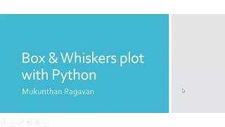 Box & Whiskers plot with Python