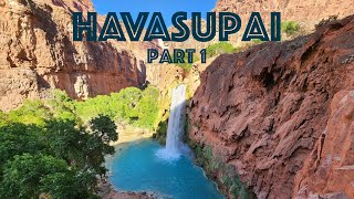 картинка: Havasupai Indian Reservation. Part 1. Hike to Havasu Falls. Индейская резервация Хавасупай.
