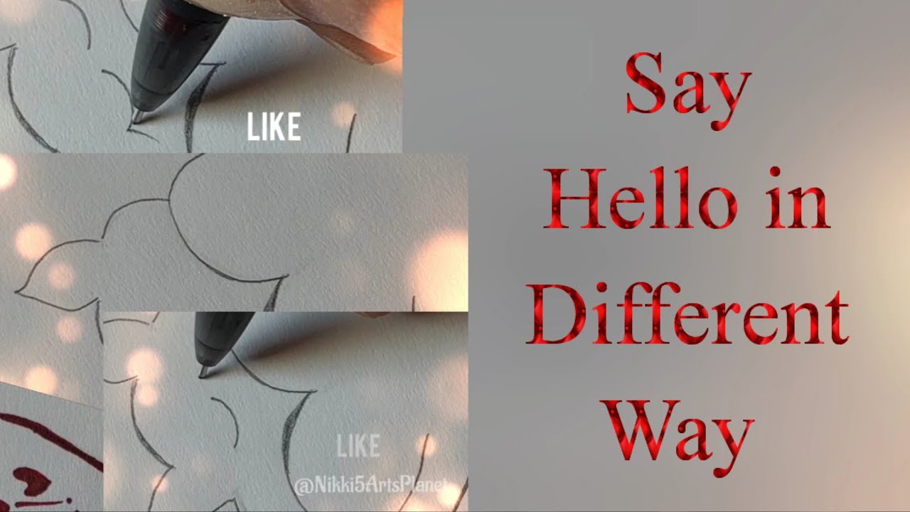 How To Say Hello in Different Way l Easy Drawing For Beginners l Step ...