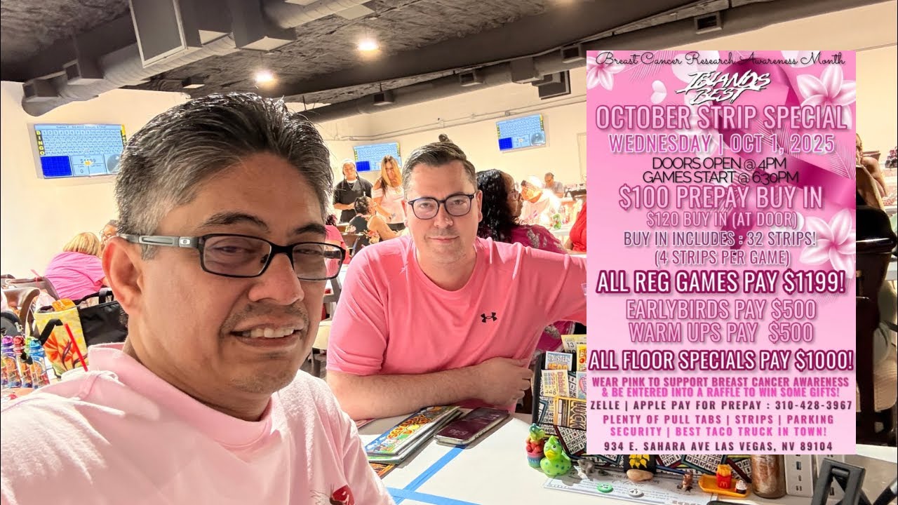 Islands Best Bingo Breast Cancer Awareness Strip special!! 🎀🎗️💝