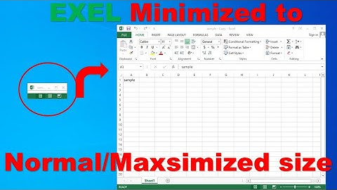 Exel opens minimized (solved)