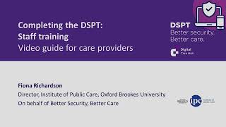 Staff training - DSPT questions