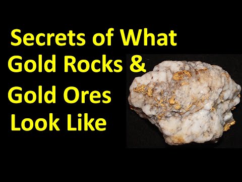 What does gold look like in rocks_ Gold bearing rock identification.