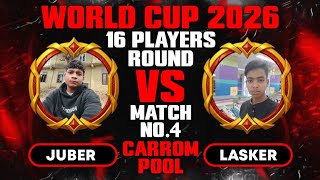 CARROM POOL : WORLD CUP 2026 | 16 PLAYERS ROUND | MATCH 4 | Gaming Juber Vs Abdur Rahman Laskar  screenshot 5