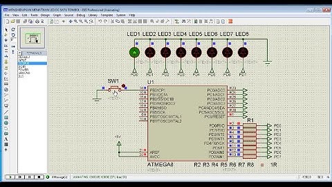 CARA MENGHIDUPKAN dan MEMATIKAN LAMPU dengan SATU TOMBOL || PROGRAM CVAVR PROTEUS #Ihsan widodo44