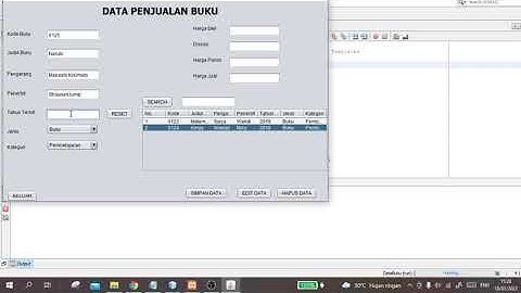 Program Membuat Aplikasi Database Penjualan Buku dengan Netbeans