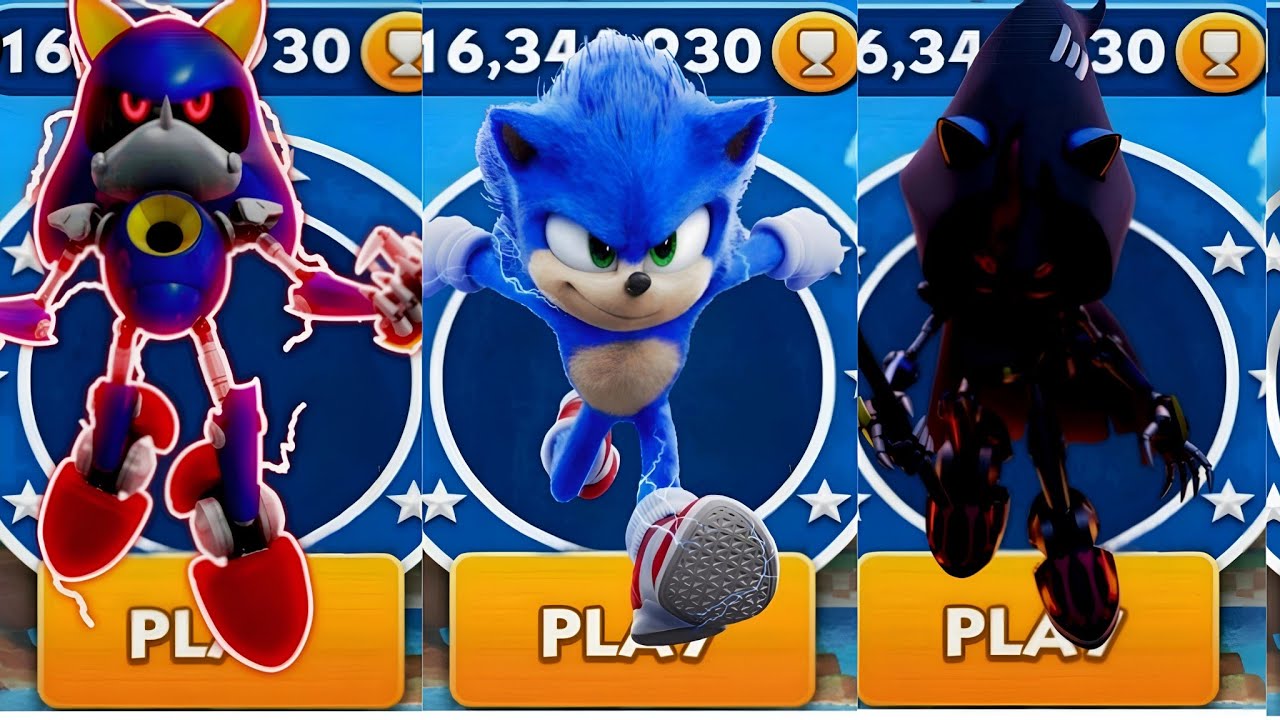 Sonic Dash - Metal Sonic VS Sonic VS Reaper Metal Sonic _ Movie Sonic ...