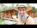 Mom's LOG HOME Bathroom is DONE! DAY 83 complete bathroom video