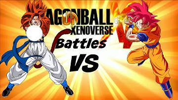 DBXV Battles- SSJ God Goku Vs. SSJ4 Gogeta