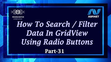 31 | How To Search OR Filter Grid View By Using Radio Buttons In ASP.NET Web Forms (Hindi/Urdu)