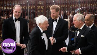 The prince of wales, duke cambridge and sussex joined sir david
attenborough at a screening natural history museum in london for world
...