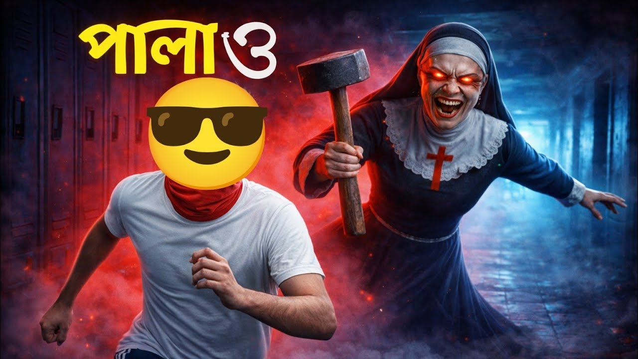 Evil nun এর school থেকে দরজা দিয়ে পালিয়ে গেলাম 😂। Evil nun horror game।।