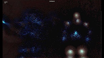 Kinect-controlled particle system (two people)