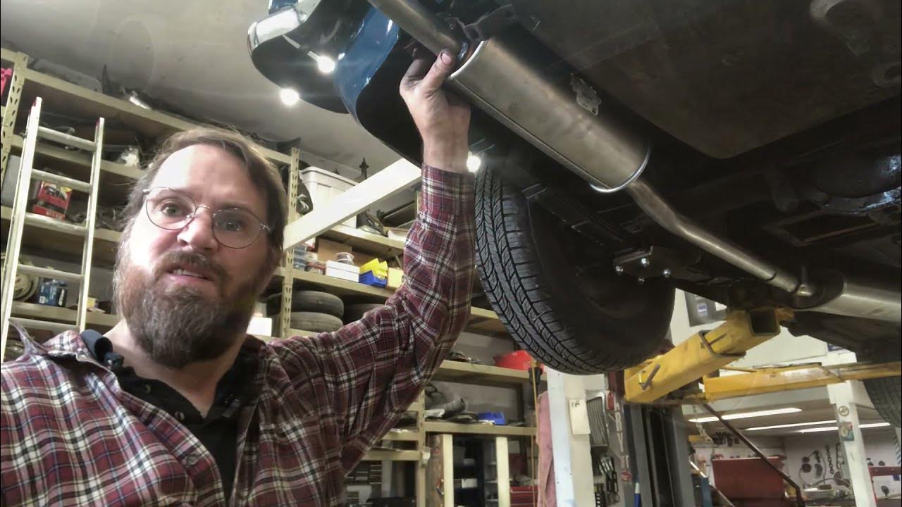 MGB exhaust system replacement part 2 - YouTube