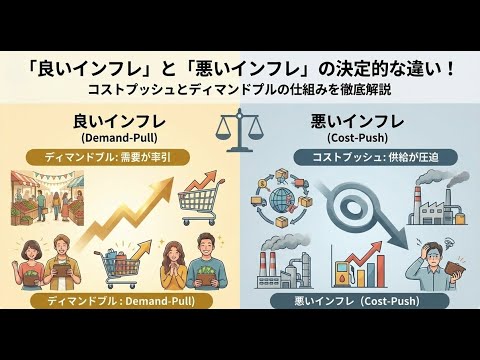 「良いインフレ」と「悪いインフレ」の決定的な違い！コストプッシュとディマンドプルの仕組みを徹底解説