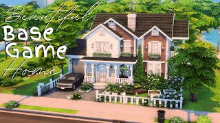 Beautiful Base Game Home 🌳// The Sims 4: Speed Build // No CC