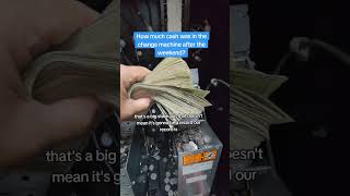 How Much Cash Did the Change Machine Make Over the Weekend? #laundromat #shorts