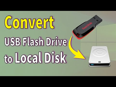 Video: Kā Padarīt USB Zibatmiņu Par Vietējo Disku