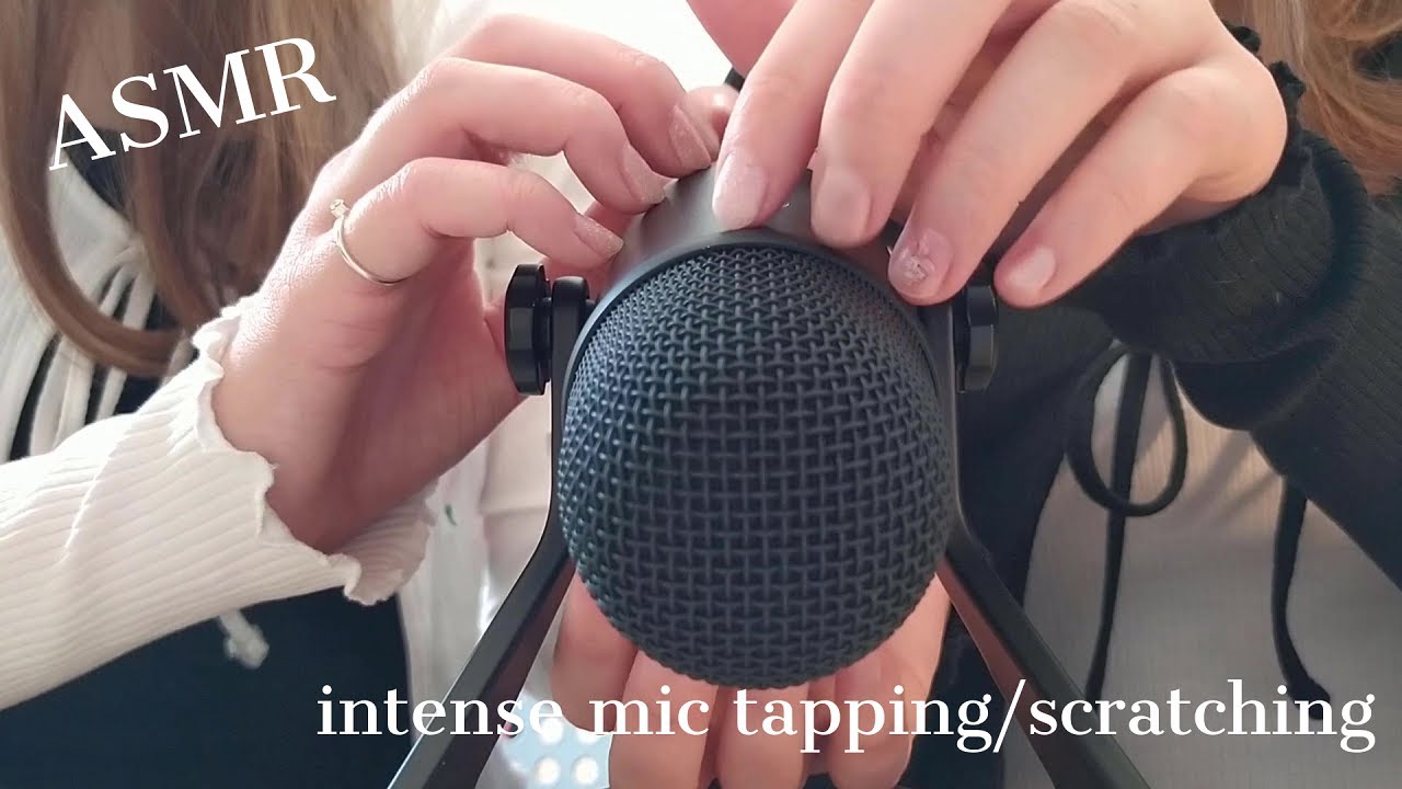 ASMR intense tapping and scratching on whole mic, no talking - YouTube