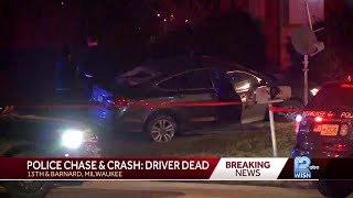 Police chase and crash: Driver dead