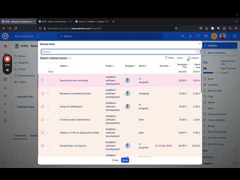 Easy8: Task dependencies