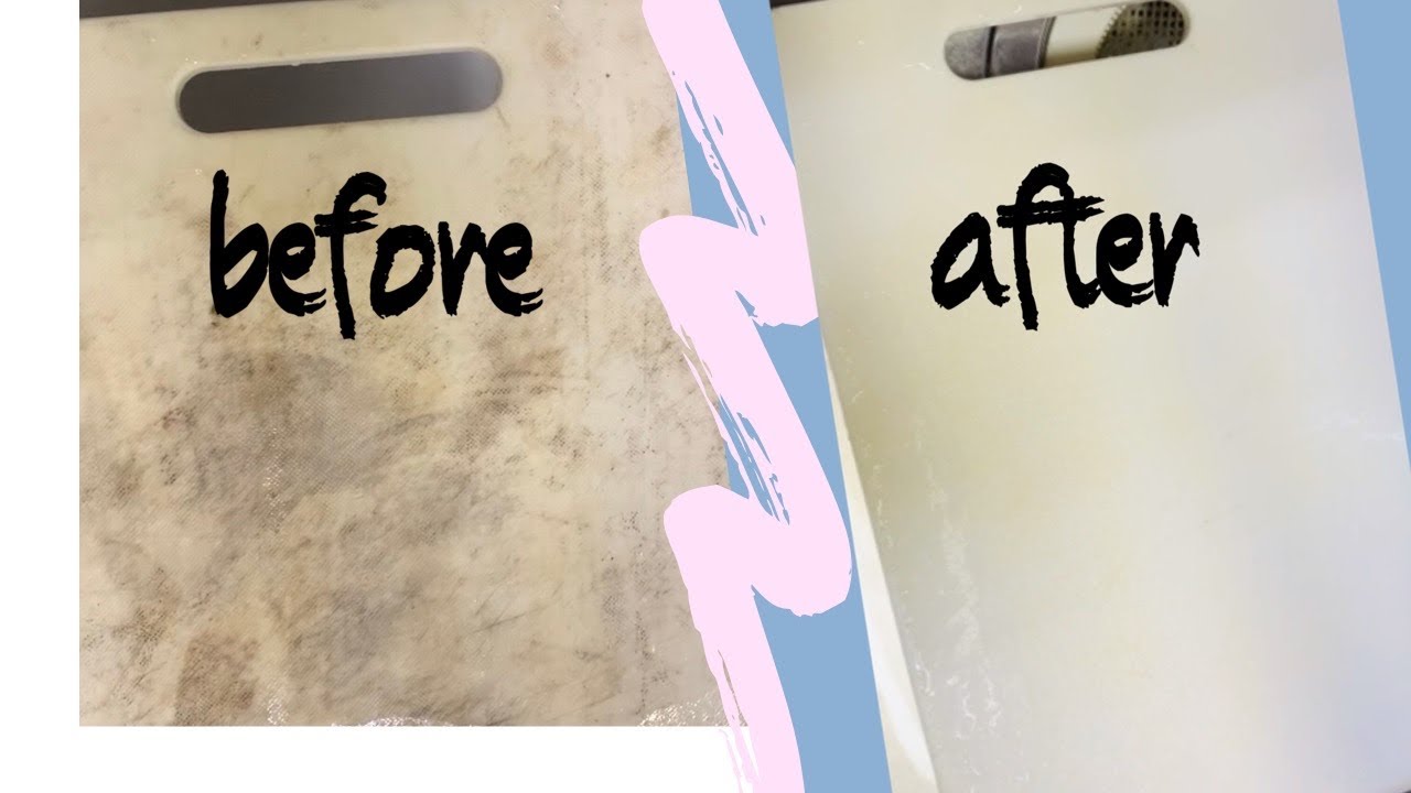 How to clean plastic chopping board - YouTube